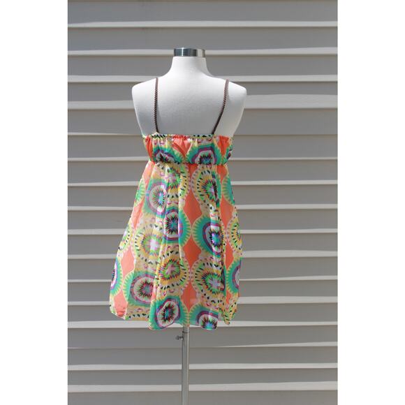 Ocean Drive Multicolor Vibrant Mandala Print Chiffon Dress Size Small - Picture 13 of 15